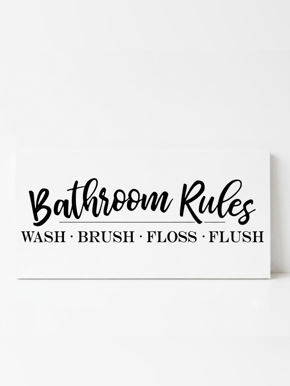 Farmhouse Bathroom Rules Sign